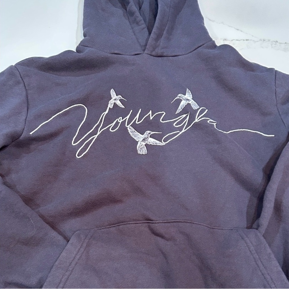 YoungLA Charcoal Hummingbird hoodie